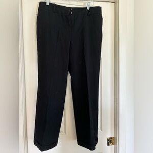 Gorgeous, classy black wool trousers with cuffed hems. Excellent condition!
